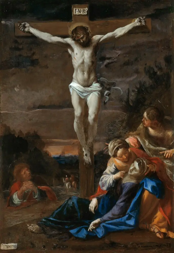 Crucifixion of Christ, by Annibale Carracci, oil, 1598