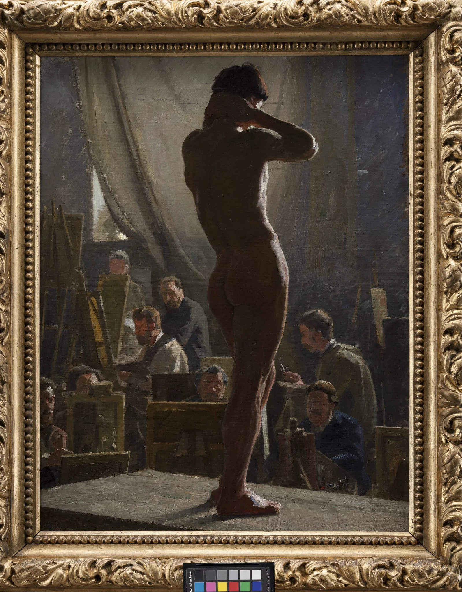 Male Nude in the Studio of Bonnat, detail