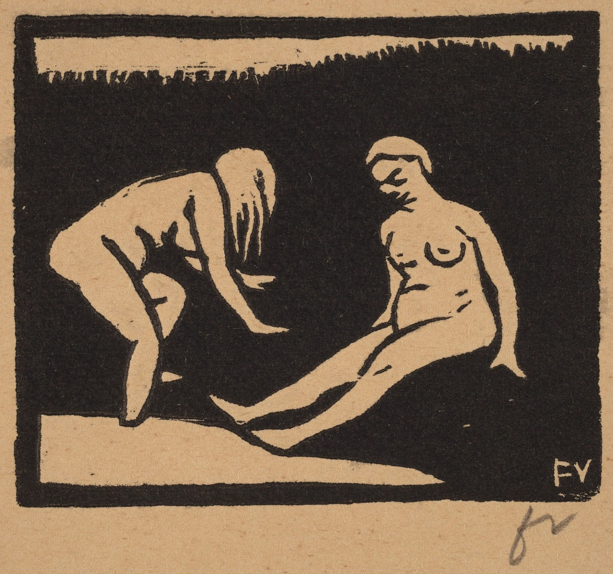 Leaving the Water (La sortie du bain), detail