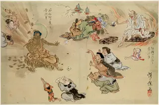Buddha, by Kawanabe Kyōsai 河鍋暁斎, paint