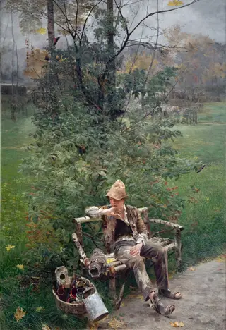 A Painter's Apprentice, by Jacek Malczewski, oil, 1896