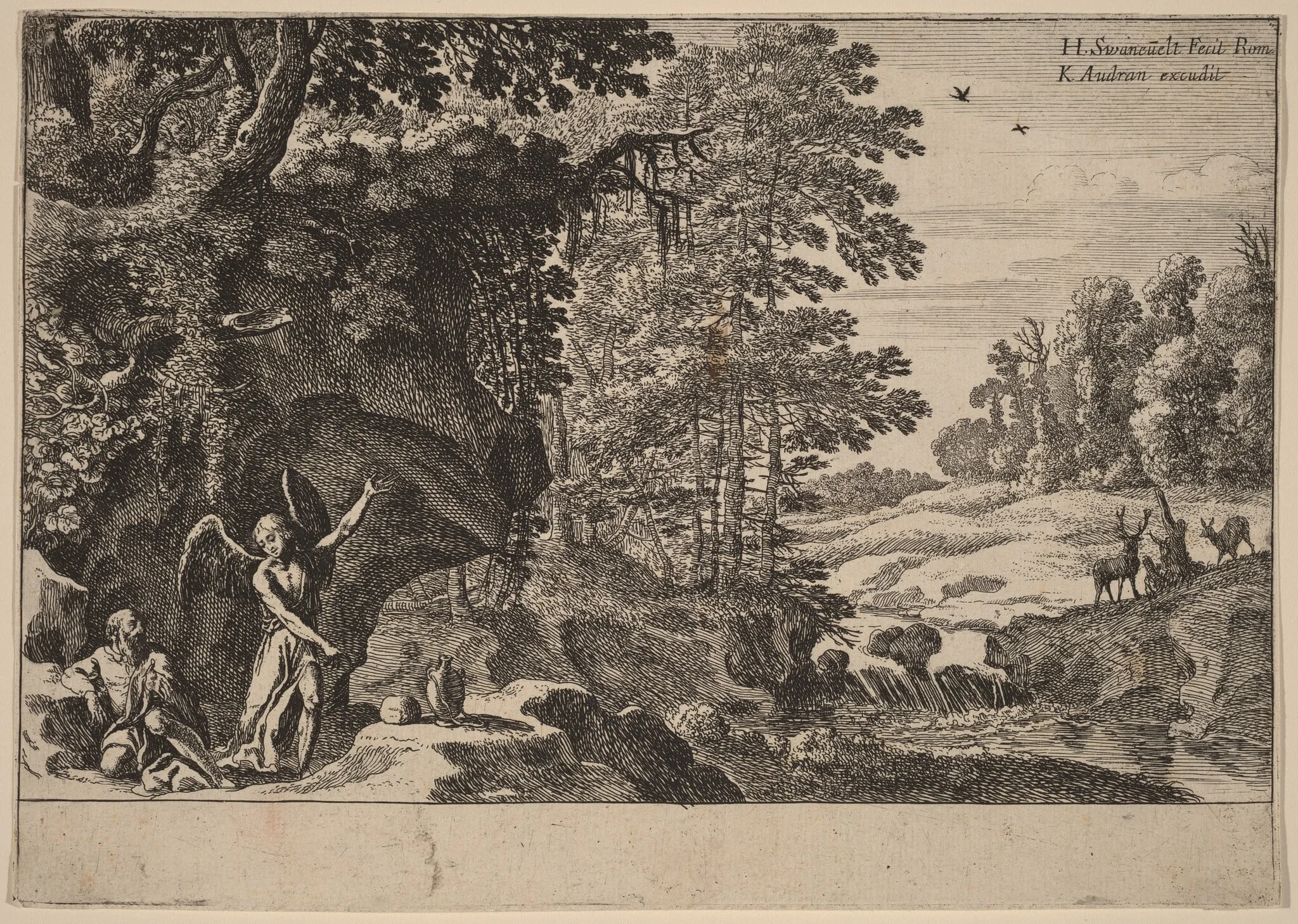 Elijah in the Wilderness, detail