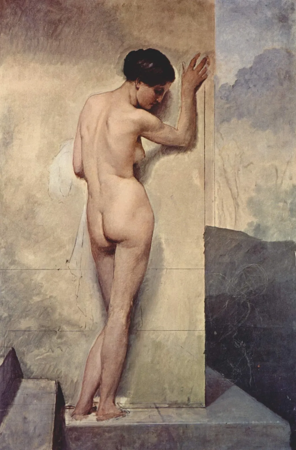 Female Nude, by Francesco Hayez, oil, 1859