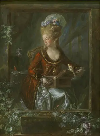 María de las Nieves Micaela Fourdinier, the Painter's Wife, by Luis Paret y Alcázar, oil, 1792