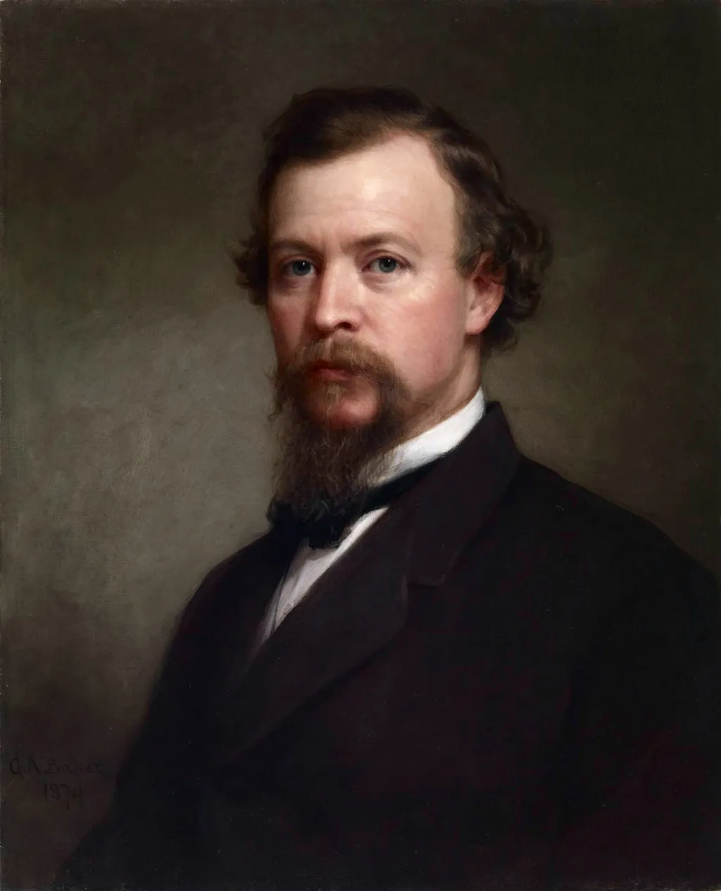 Portrait of the Artist, by George Augustus Baker, oil