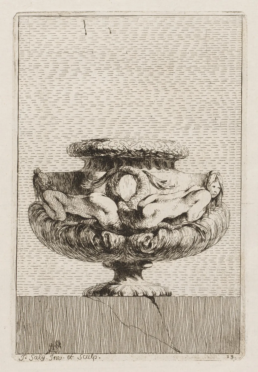 Suite of Vases:  Plate 13, by Jacques François Saly, 1746