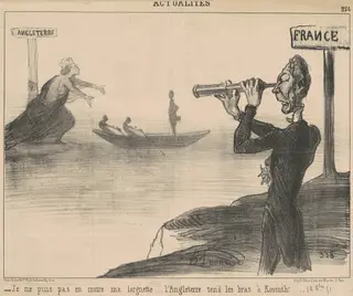 Je ne puis en croire ma lorgnette ..., by Honoré Daumier, ink, 1851