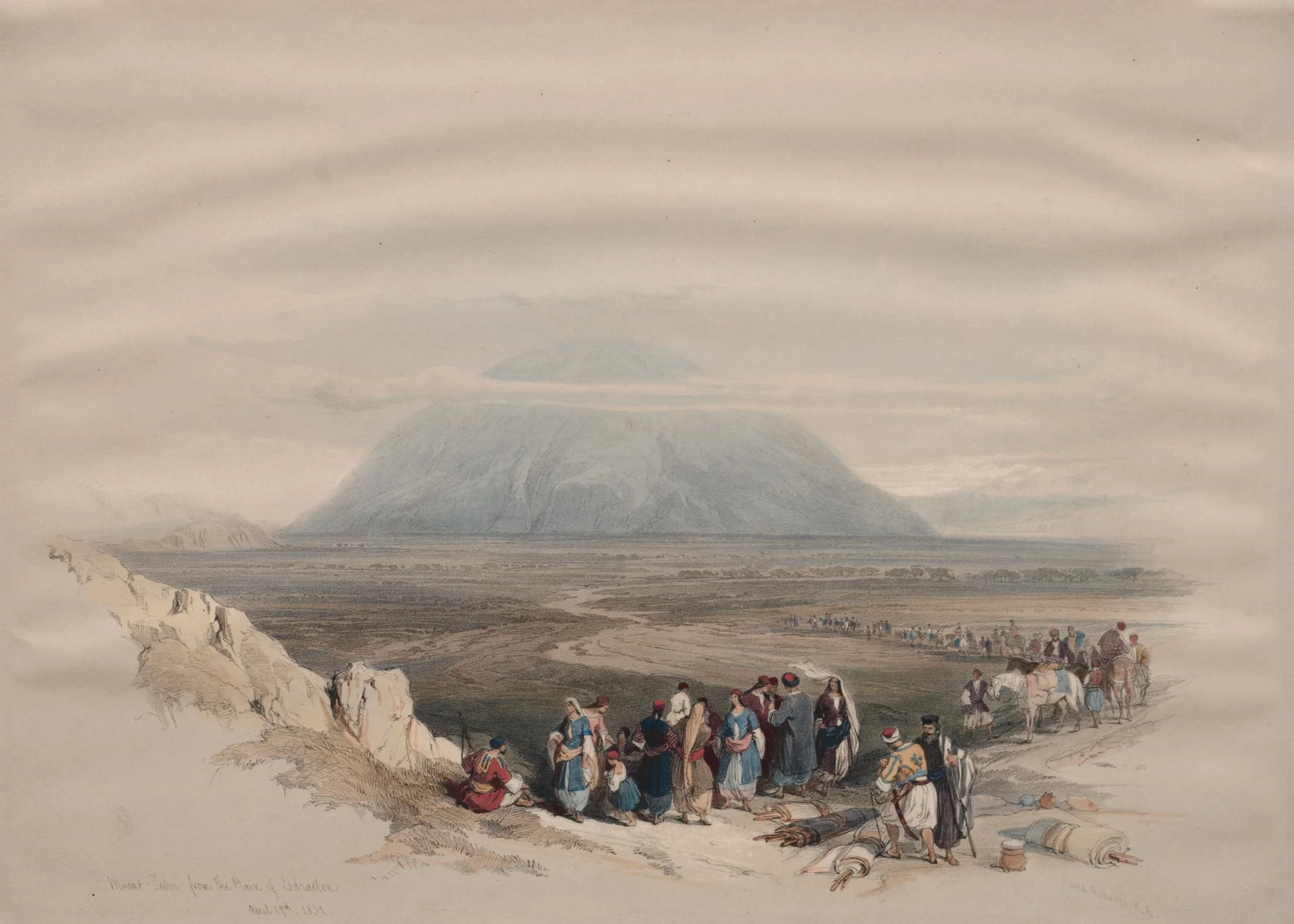 Mount Tabor from the Plain of Esdraelon, detail
