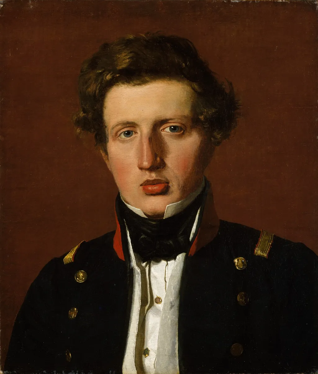 Valdemar Hjartvar Købke (1813–1893), the Artist's Brother, by Christen Købke, oil, 1838