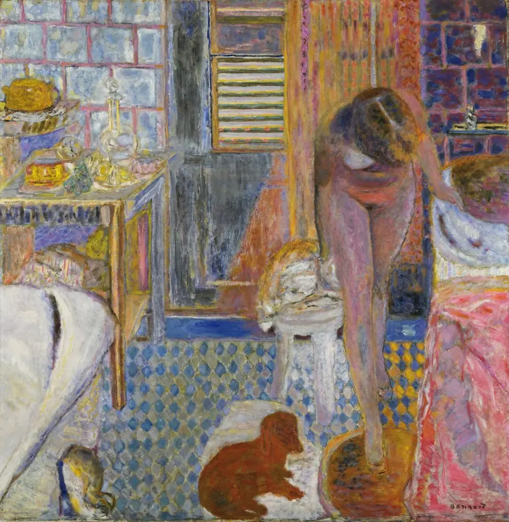 The Bathroom, by Pierre Bonnard, oil, 1932