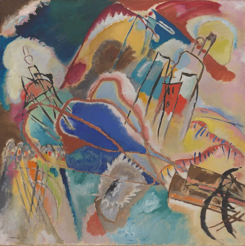 Improvisation No. 30 (Cannons), by Wassily Kandinsky, oil, 1913
