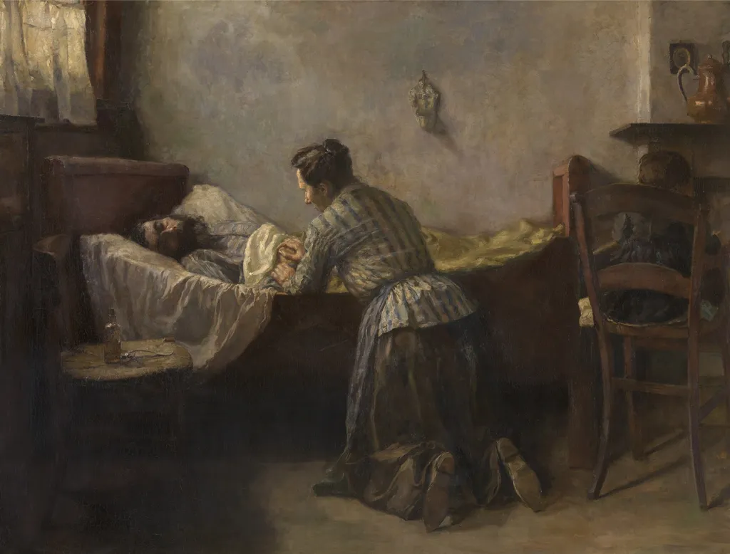 Ill Man, by Leo Van Aken, oil, 1890