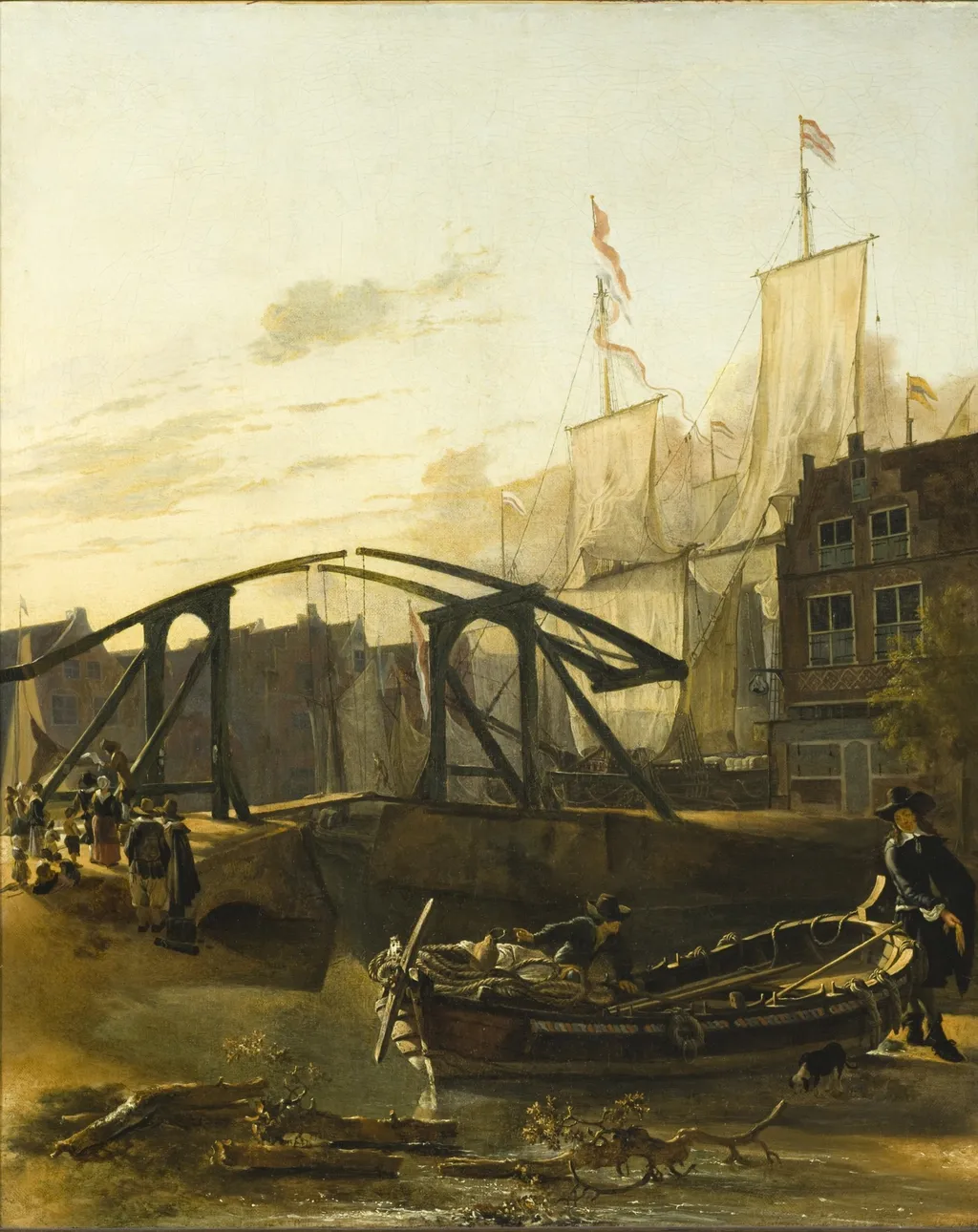 View of a Harbor in Schiedam, by Adam Pynacker, oil, 1650