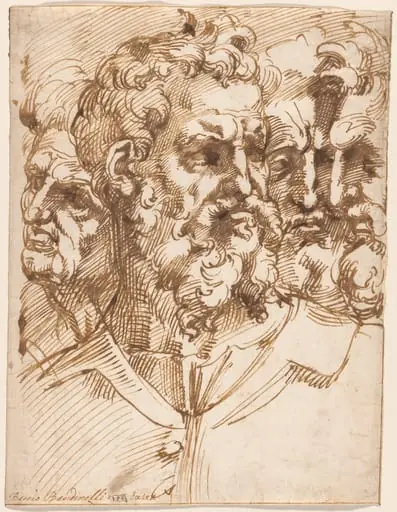 Four Male Heads, by Baccio Bandinelli