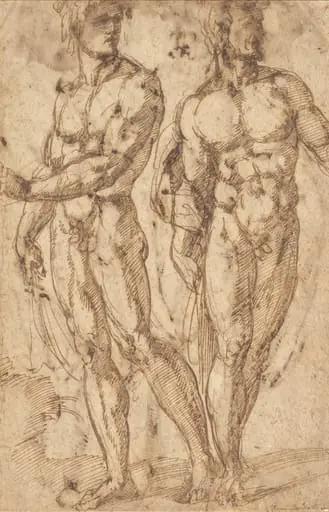 Two Male Nudes, by Baccio Bandinelli