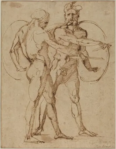 Two Male Nudes, by Baccio Bandinelli