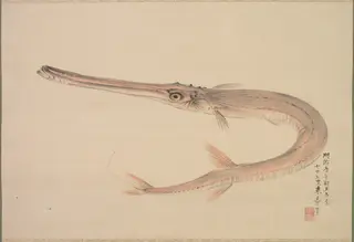 Needlefish (Yagara), by Nakajima Raishō, unspecified, 1870
