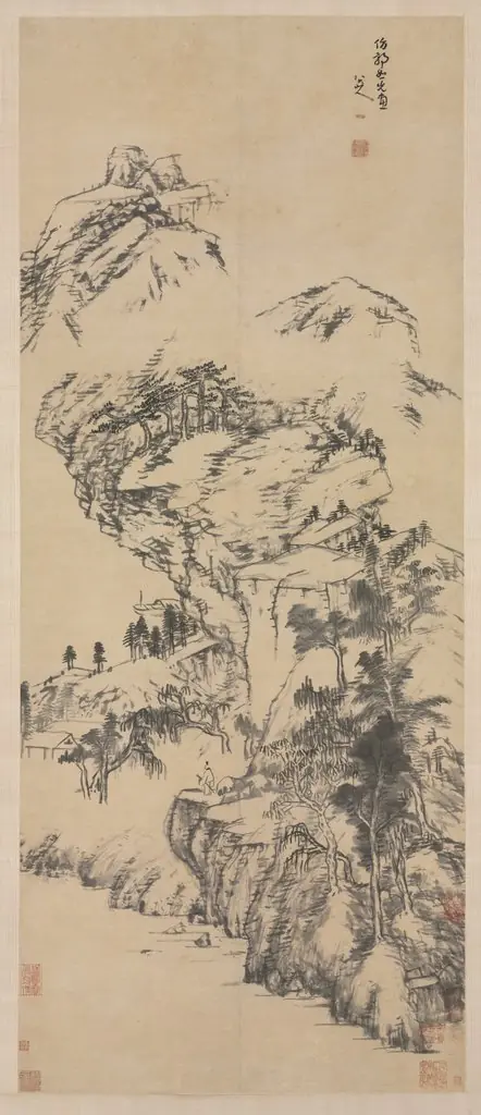 Landscape after Guo Zhongshu, by Bada Shanren