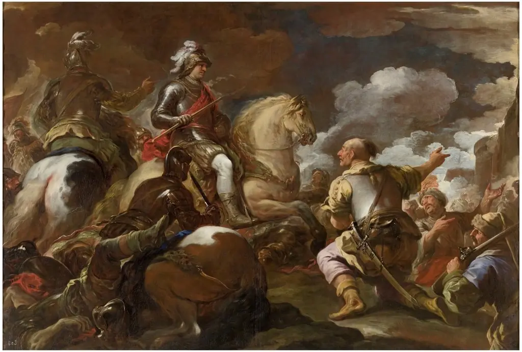 The taking of a stronghold, by Luca Giordano, oil, 1699
