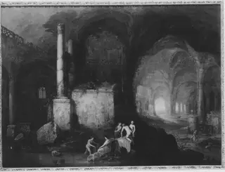 Badende Mädchen in einer Felsgrotte, by Abraham van Cuylenborch