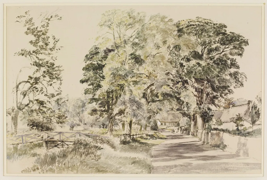 Dalham, by Badmin, watercolor, 1940