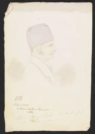 CJB.  [Charles John Barnet], by Godfrey Thomas Vigne, watercolor, 1844