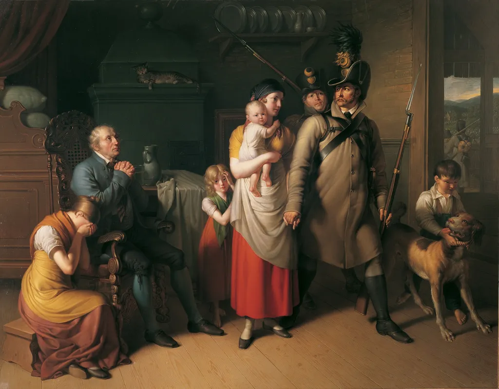 The Farewell of the Country Soldier, by Johann Peter Krafft, oil, 1813