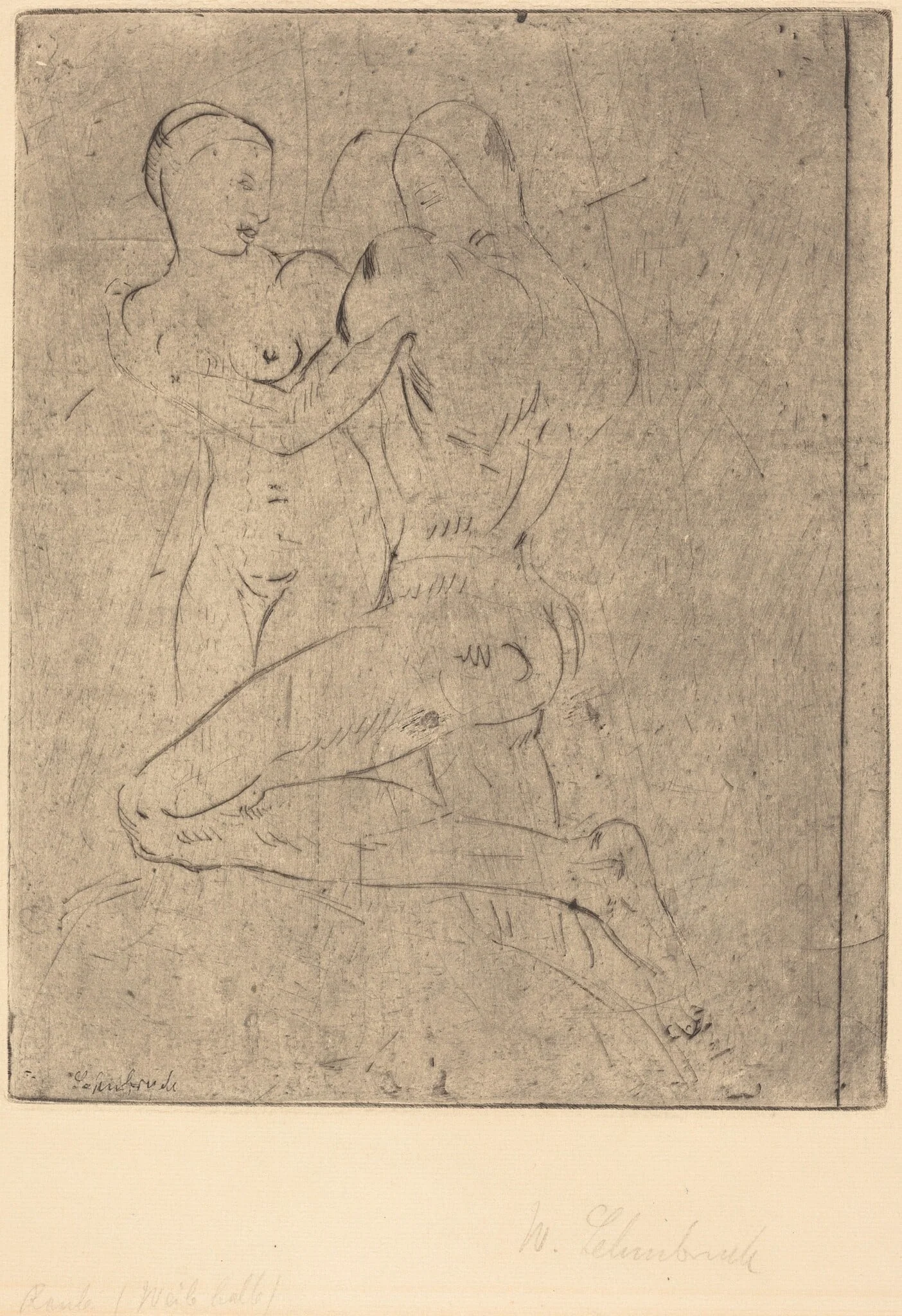 Rape II (Raub II, Weib halb), detail