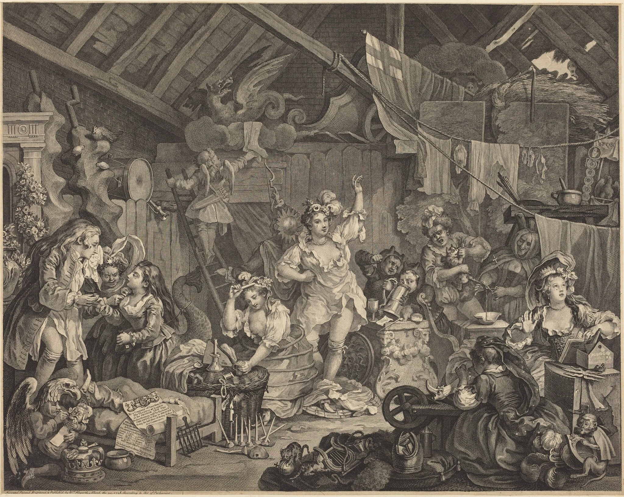 Strolling Actresses Dressing in a Barn, detail