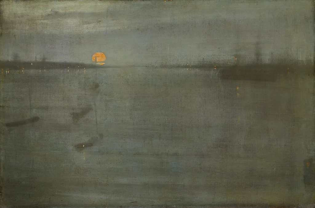 Nocturne: Blue and Gold—Southampton Water, by James McNeill Whistler, oil, 1872