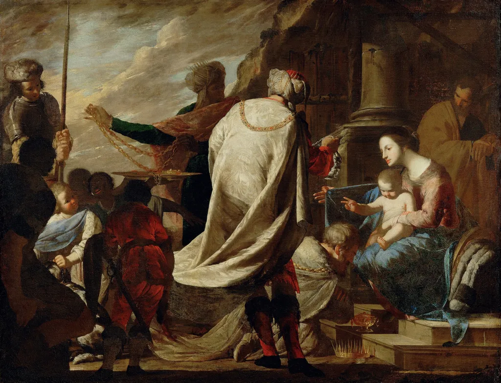 Adoration of the Magi, by Bernardo Cavallino, oil, 1640