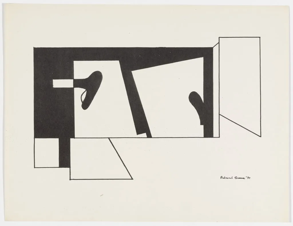 Untitled, by Balcomb Greene, ink, 1937