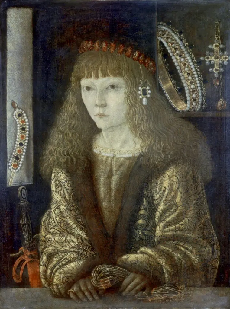 A young János Corvinus in 1486., by Baldassare Estense