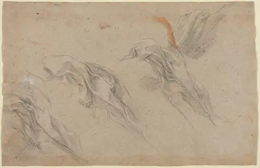 Drapery Studies [recto], by Baldassare Franceschini