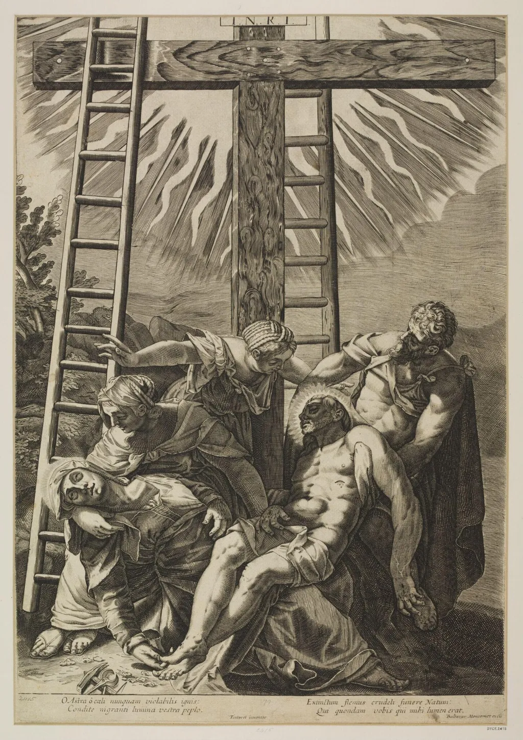 The Descent from the Cross, by Baltazar Moncornet, 1650