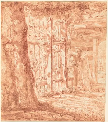 Encounter by the Garden Fence, by Balthasar Anton Dunker