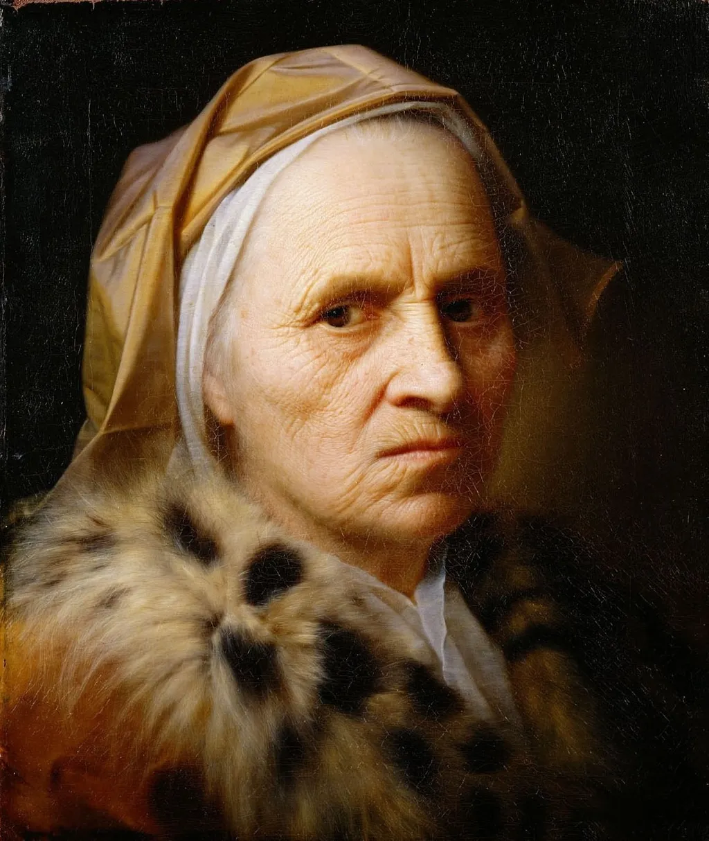 Old woman, by Balthasar Denner, oil, 1721