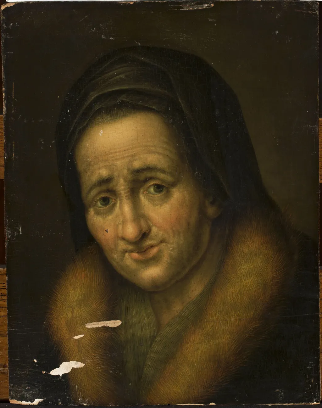 Portrait of an old woman, by Balthasar Denner, oil, 1727