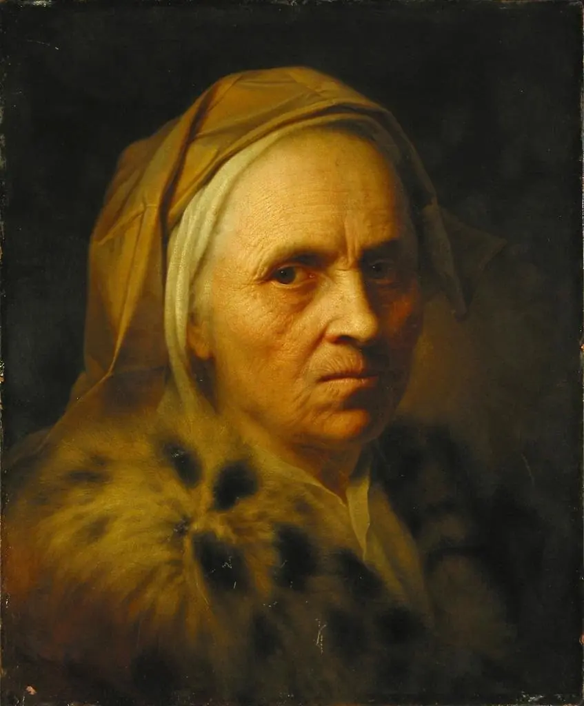 Portrait of an old woman, by Balthasar Denner