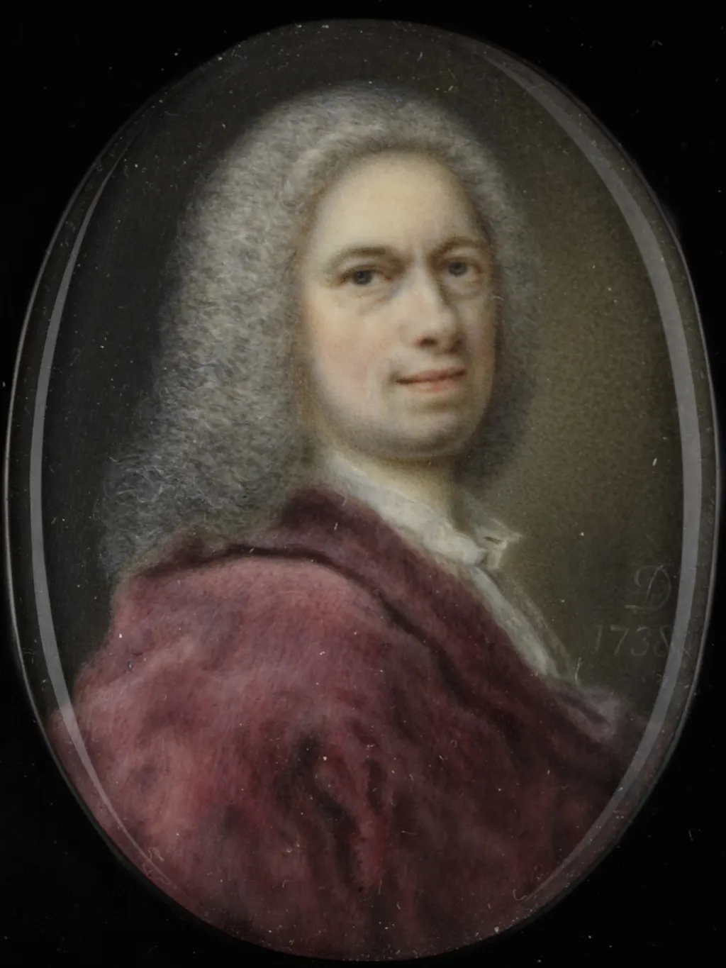 Self-portrait, by Balthasar Denner, ivory, 1738