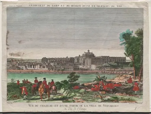 Vue du Chateau et d'une Partie de la Ville de Versailles, by Balthasar Friedrich Leizelt