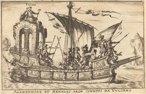 Agamennone et Menelao argn condoti da Vulcano, by Balthasar Moncornet