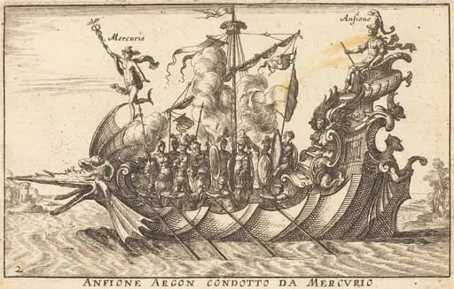 Anfione Argon condotto da Mercurio, by Balthasar Moncornet