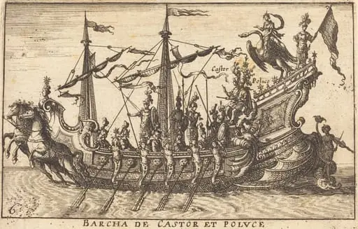 Barcha de Castor e Poluce, by Balthasar Moncornet