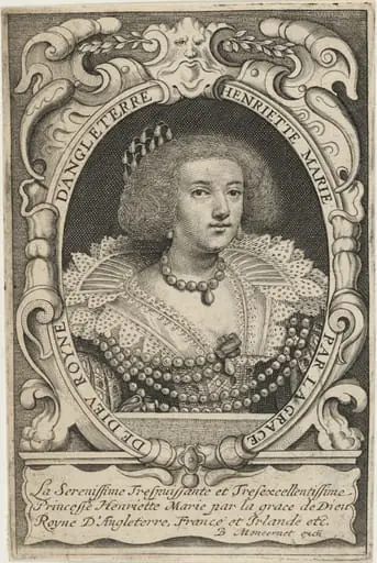 Henrietta Maria, Queen of Charles I, by Balthasar Moncornet