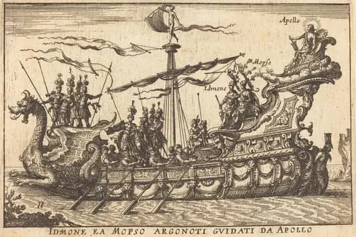 Idinone ea Mopso Argonoti guidati da Apollo, by Balthasar Moncornet