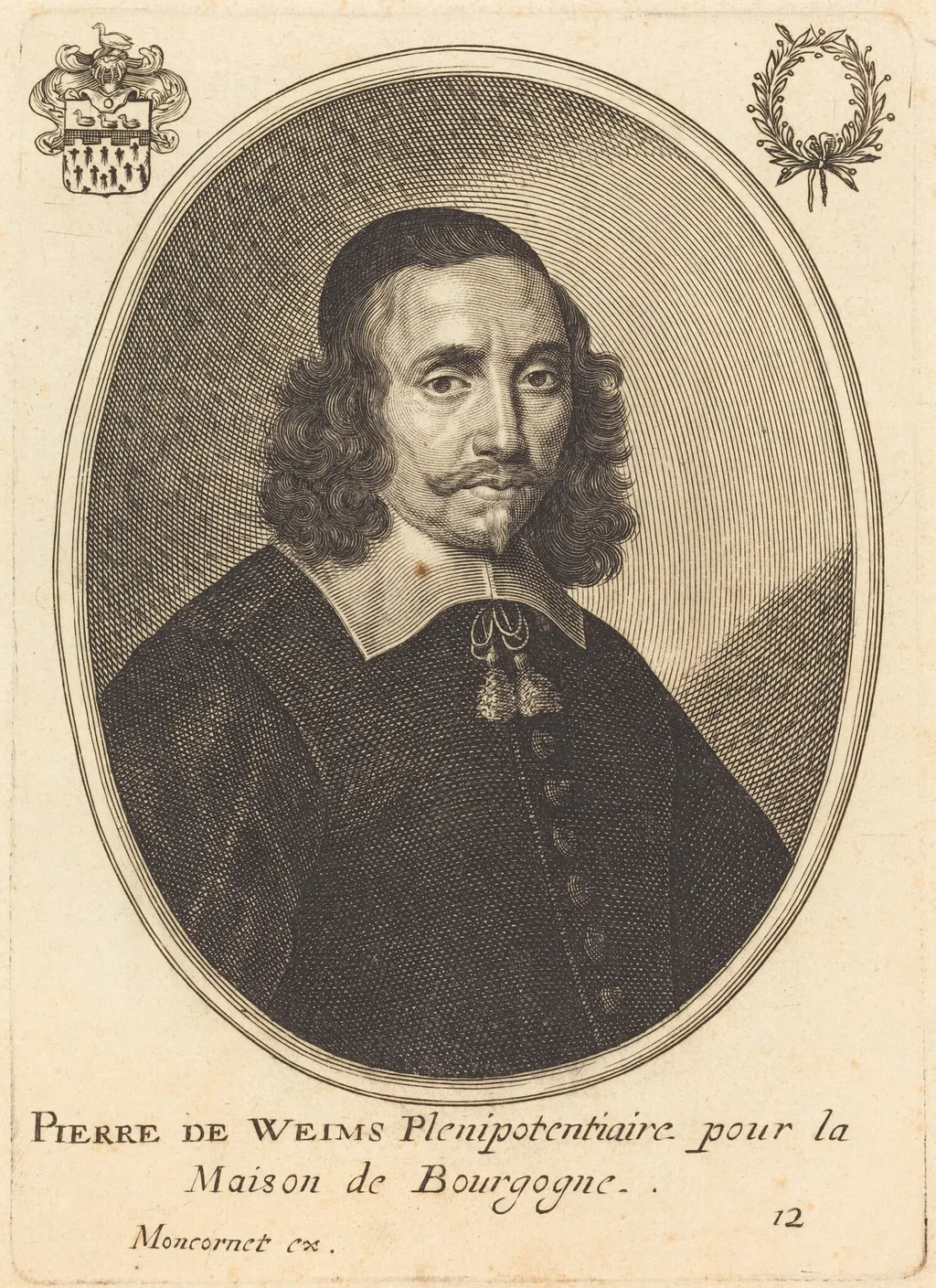 Pierre de Weims, by Balthasar Moncornet, ink, 1634
