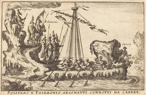 Polifemo e Palemonio Argonauti condotti da Cerere, by Balthasar Moncornet
