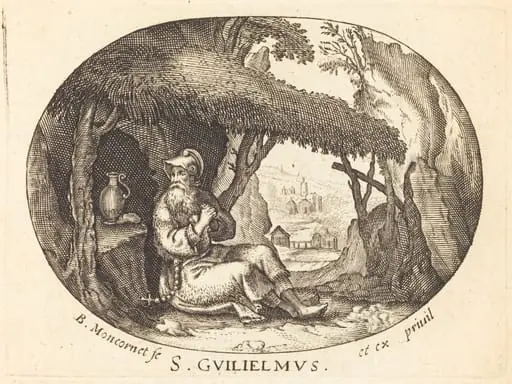 Saint William the Hermit, by Balthasar Moncornet