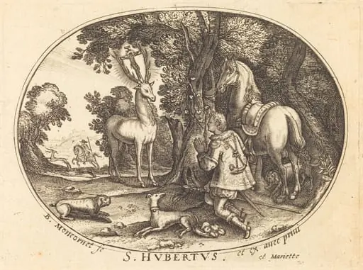 The Vision of Saint Hubert, by Balthasar Moncornet